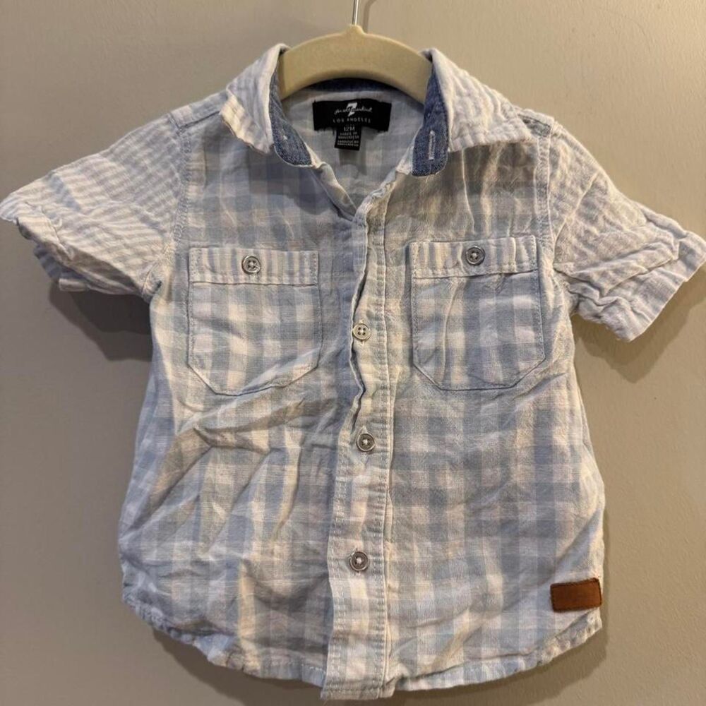 7-for-all-mankind Boy's Button Down Shirt Size 12 M